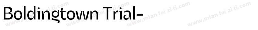 Boldingtown Trial字体转换